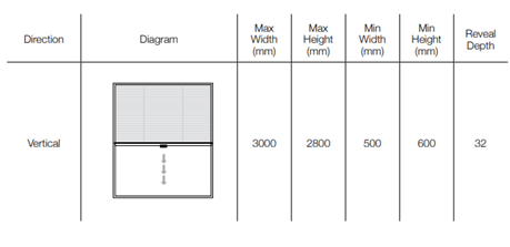 Vertical pleated Screen