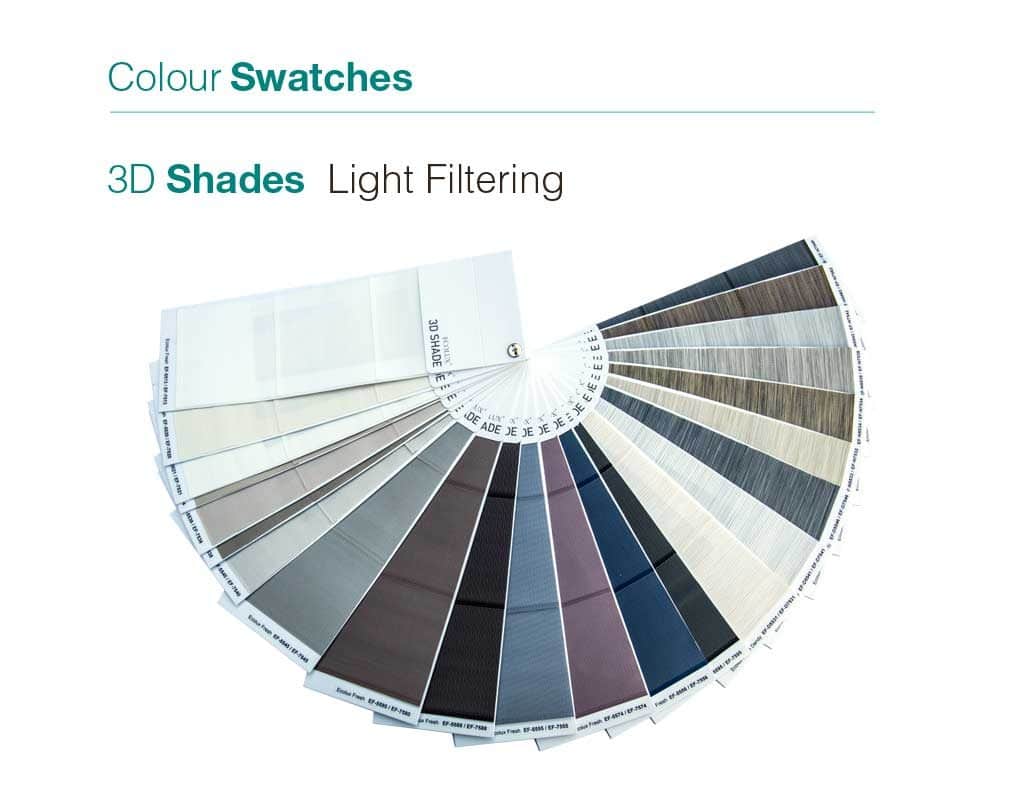 aurashades colourswatches 3d shades light filtering