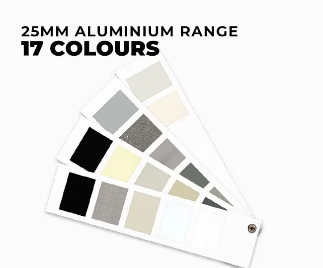 cwsystems 25mm aluminium range 17 colours
