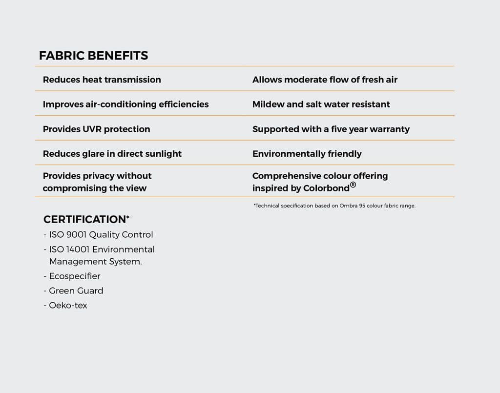 ombra awning fabric benefits