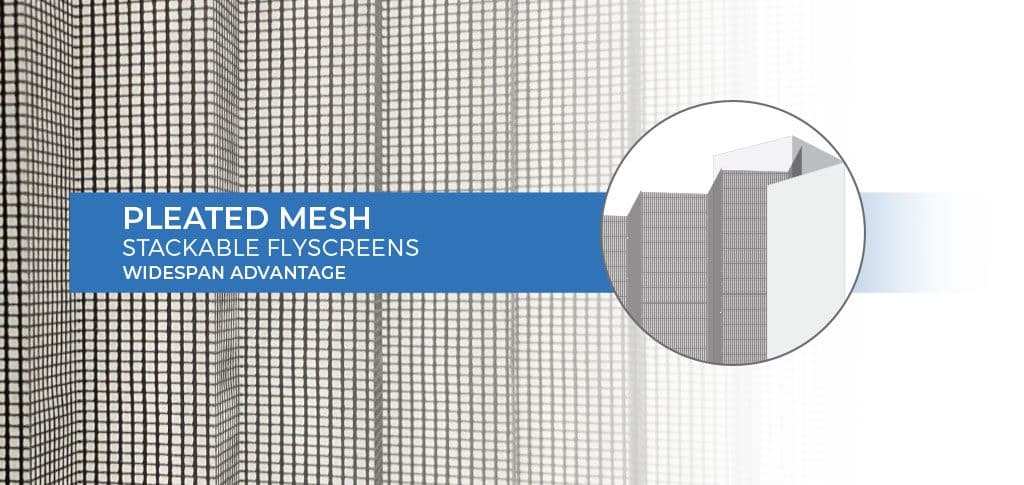pleated mesh stackable flyscreens